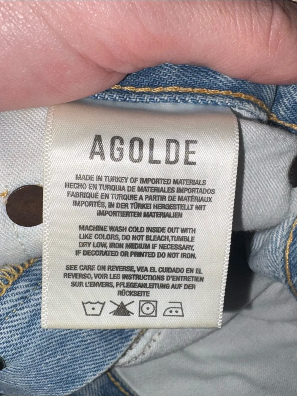 AGOLDE Parker Long Short in Swapmeet Denim Shorts Size 24